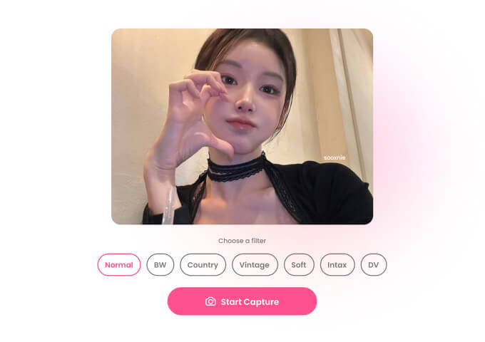 「韓国プリクラ」を撮影する方法-step 1